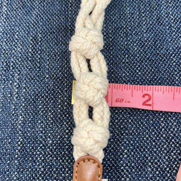 Talbots Nautical Stretch Rope Belt With Genuine Leather XL 42-46” - Picture 5 of 5